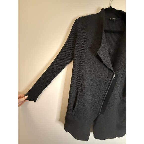 Athleta Sentinel Full Zip Sweater Merino Wool Blend Gray Women's Sz S [jb] - Picture 8 of 8